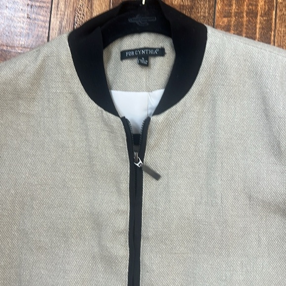 Linen cotton bomber jacket  For Cynthia S - Picture 9 of 16